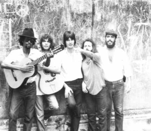 De izq: Gerardo Alfonso, Santiago  Feliú, Enrique Carballea, Carlos Varela y Frank Delgado