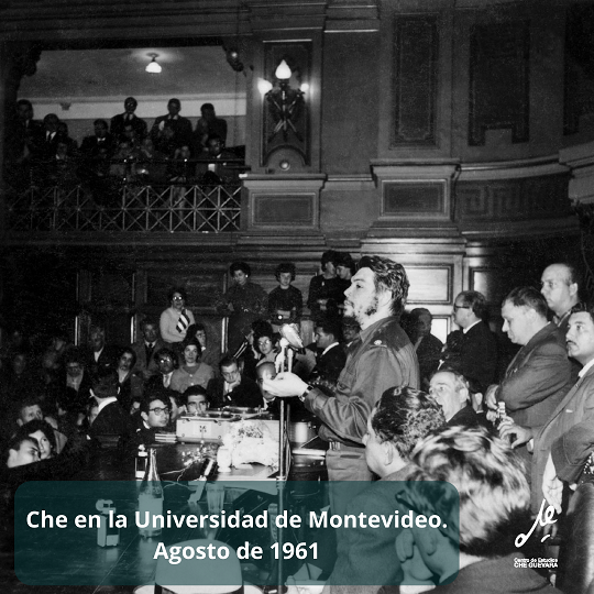 Che en la Universidad de Montevideo agosto 1961